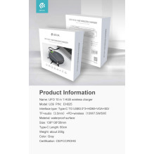 Devia UFO 10in1 HUB wireless charger gray Devia UFO 10in1 HUB wireless charger gray
