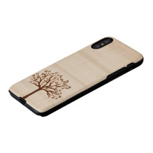 MAN&amp;WOOD išmaniojo telefono dėklas iPhone X / XS obelis juodas