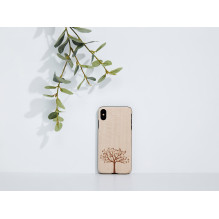 MAN&amp;WOOD išmaniojo telefono dėklas iPhone X / XS obelis juodas