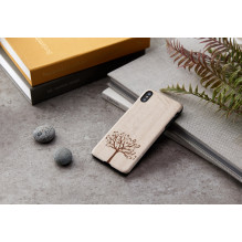 MAN&amp;WOOD išmaniojo telefono dėklas iPhone X / XS obelis juodas