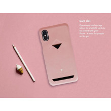 VixFox Card Slot Back Shell for Iphone X / XS pink