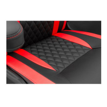 Žaidimų kėdė „White Shark Red Dervish K-8879“ juoda / raudona