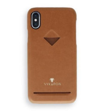 VixFox kortelės lizdo nugarėlė, skirta Iphone XSMAX karamelės rudos spalvos VixFox kortelės lizdo nugarėlė, skirta Iphone XSMAX karamelės rudos spalvos