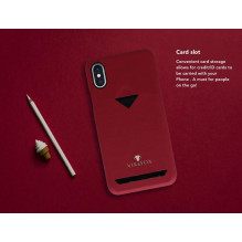 VixFox Card Slot Back Shell for Iphone XSMAX ruby red VixFox Card Slot Back Shell for Iphone XSMAX ruby red