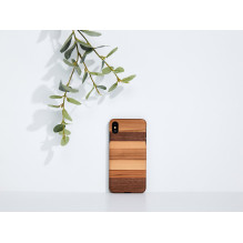 MAN&amp;WOOD išmaniojo telefono dėklas iPhone XS Max sabbia juodas