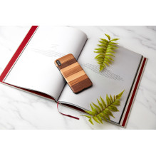 MAN&amp;WOOD išmaniojo telefono dėklas iPhone XS Max sabbia juodas