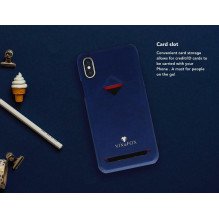 VixFox Card Slot Back Shell for Iphone XSMAX navy blue