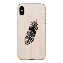 MAN&amp;WOOD išmaniojo telefono dėklas iPhone XS Max indian juodas