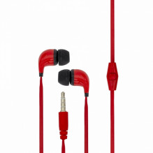 Sbox Stereo Earphones with Microphone EP-038 red