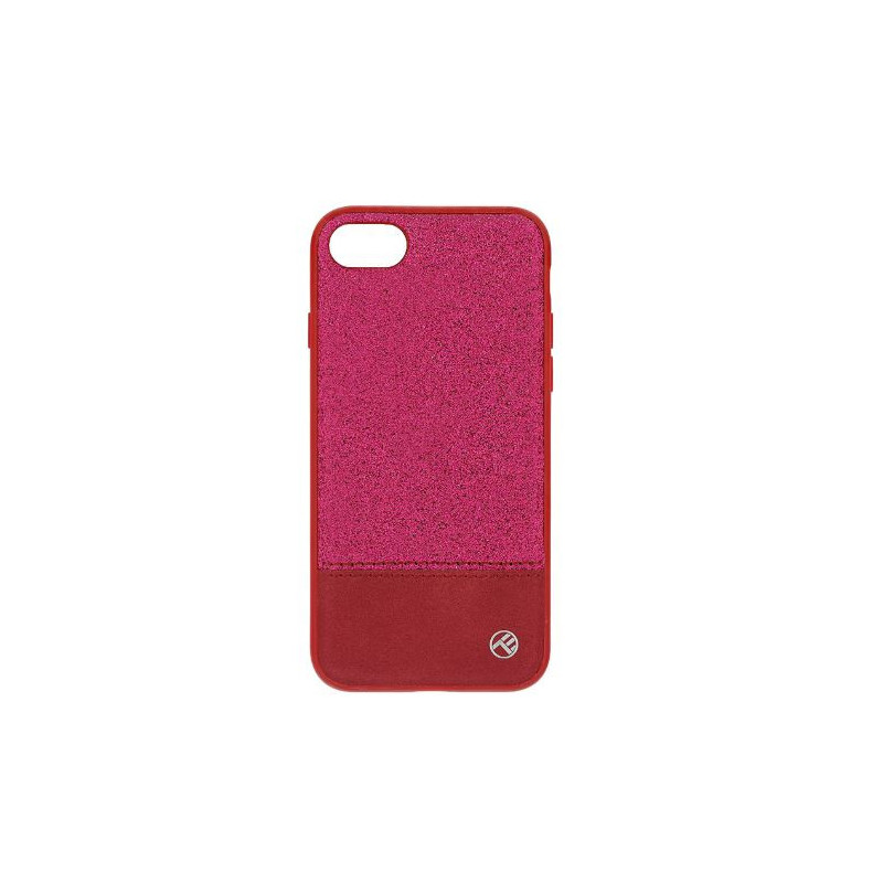 „Tellur“ dangtelis iš sintetinės odos „Glitter II“, skirtas „iPhone 8“, rožinis