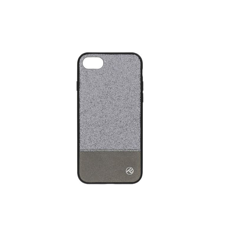 „Tellur“ dangtelis iš sintetinės odos „Glitter II“, skirtas iPhone 8 sidabrui