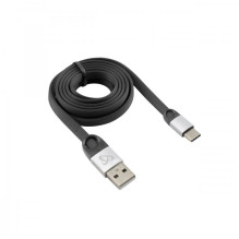 Sbox USB 2.0-Type-C / 2.4A juodas / sidabrinis 1.5M