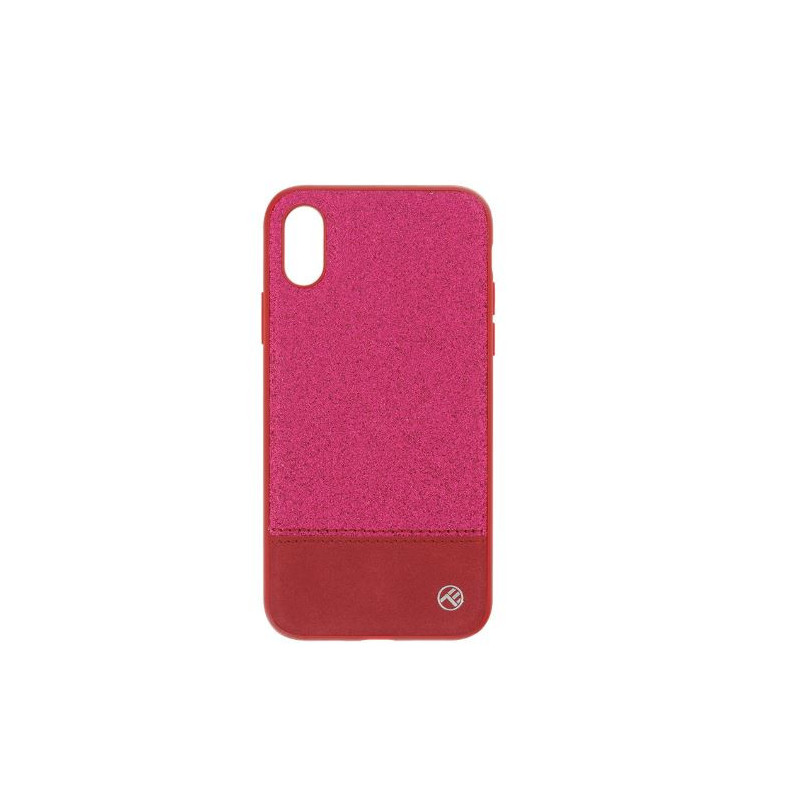 Tellur Cover Sintetinė oda Glitter II iPhone X / XS rožinė