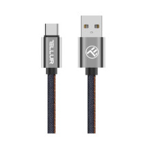Tellur duomenų kabelis, USB–C tipo, 1 m, džinsinio audinio Tellur duomenų kabelis, USB–C tipo, 1 m, džinsinio audinio
