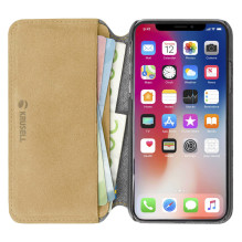 Krusell Broby 4 Card SlimWallet Apple iPhone XS Max konjakas Krusell Broby 4 Card SlimWallet Apple iPhone XS Max konjakas