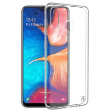 Tellur dėklas Basic silikoninis, skirtas Samsung Galaxy A20, skaidrus