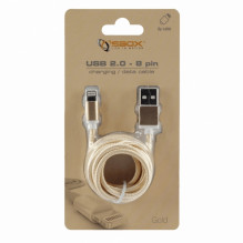 Sbox USB 2.0 8 kontaktų IPH7-G auksinis Sbox USB 2.0 8 kontaktų IPH7-G auksinis