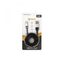 Sbox USB 2.0-8-Pin / 2.4A juoda / sidabrinė