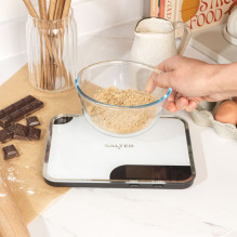 Salter 1064 WFEU12 Mini-Max skaitmeninės virtuvės svarstyklės, 5 kg, baltos