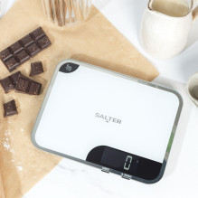 Salter 1064 WFEU12 Mini-Max skaitmeninės virtuvės svarstyklės, 5 kg, baltos