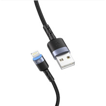 Tellur Data cable USB to Lightning LED, Nylon Braided, 1.2m black Tellur Data cable USB to Lightning LED, Nylon Braided, 1.2m black