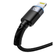 Tellur Data cable USB to Lightning LED, Nylon Braided, 1.2m black Tellur Data cable USB to Lightning LED, Nylon Braided, 1.2m black