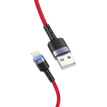 Tellur Data Cable USB to Lightning with LED Light 3A 1.2m Red Tellur Data Cable USB to Lightning with LED Light 3A 1.2m Red