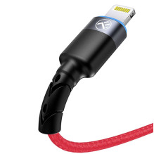 Tellur Data Cable USB to Lightning with LED Light 3A 1.2m Red Tellur Data Cable USB to Lightning with LED Light 3A 1.2m Red
