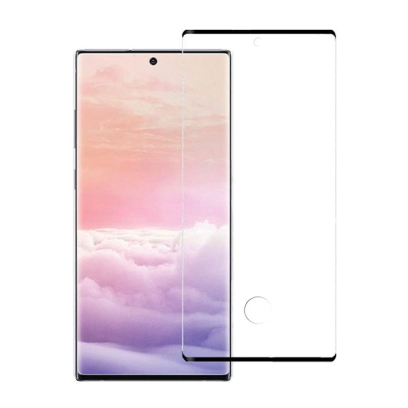 Telur grūdinto stiklo 3D klijai, skirti Samsung Galaxy Note 10 juodi
