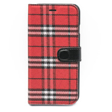 Tellur Book case Bimaterial for iPhone 7 black / red