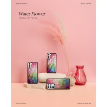 „iKins“ dėklas, skirtas „Samsung Galaxy S21+“, vandens gėlės formos, juodos spalvos „iKins“ dėklas, skirtas „Samsung Galaxy S21+“, vandens gėlės formos, juodos spalvos