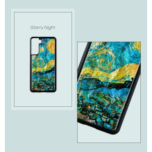 „iKins“ dėklas, skirtas „Samsung Galaxy S21+“, žvaigždėtos nakties juodas „iKins“ dėklas, skirtas „Samsung Galaxy S21+“, žvaigždėtos nakties juodas