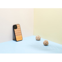MAN&amp;WOOD case for iPhone 12 Pro Max herringbone arancia black