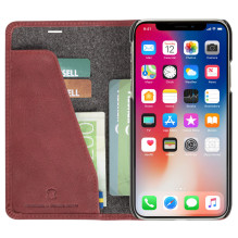 Krusell Sunne 4 Card FolioWallet Apple iPhone XS Max vintage raudona Krusell Sunne 4 Card FolioWallet Apple iPhone XS Max vintage raudona