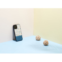 MAN&amp;WOOD case for iPhone 12 Pro Max blue flower black