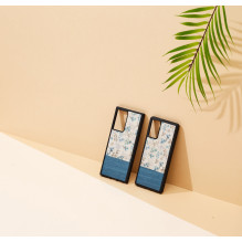 MAN&WOOD case for Galaxy Note 20 blue flower black MAN&WOOD case for Galaxy Note 20 blue flower black
