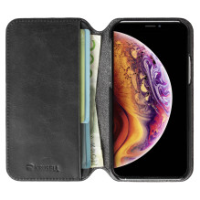 Krusell Sunne PhoneWallet Apple iPhone 11 Pro Max vintage juoda Krusell Sunne PhoneWallet Apple iPhone 11 Pro Max vintage juoda