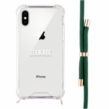 Lookabe Necklace iPhone X / Xs gold green loo013