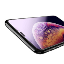 Devia Van Anti-Blue Ray viso ekrano grūdintas stiklas iPhone XR (6.1) juodas (10 vnt.)