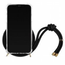Lookabe karoliai iPhone Xr auksiniai juodi loo004