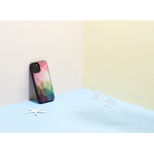 iKins case for Apple iPhone 12 Pro Max water flower black iKins case for Apple iPhone 12 Pro Max water flower black