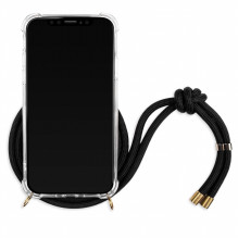 Lookabe karoliai iPhone Xs Max auksiniai juodi loo005