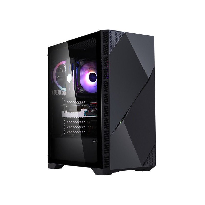 Zalman Z3 Iceberg Black ATX, T / G, ARGB ventiliatorius x 2