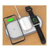 Devia 3In1 Charger for smart phone & Applewatch & Earphone V4 (10W) white Devia 3In1 Charger for smart phone & Applewatch & Earphone V4 (10W) white