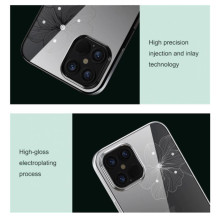 Devia Crystal Flora dėklas iPhone 12 / 12 Pro mėlynas