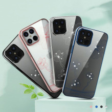 Devia Crystal Flora dėklas iPhone 12 / 12 Pro mėlynas