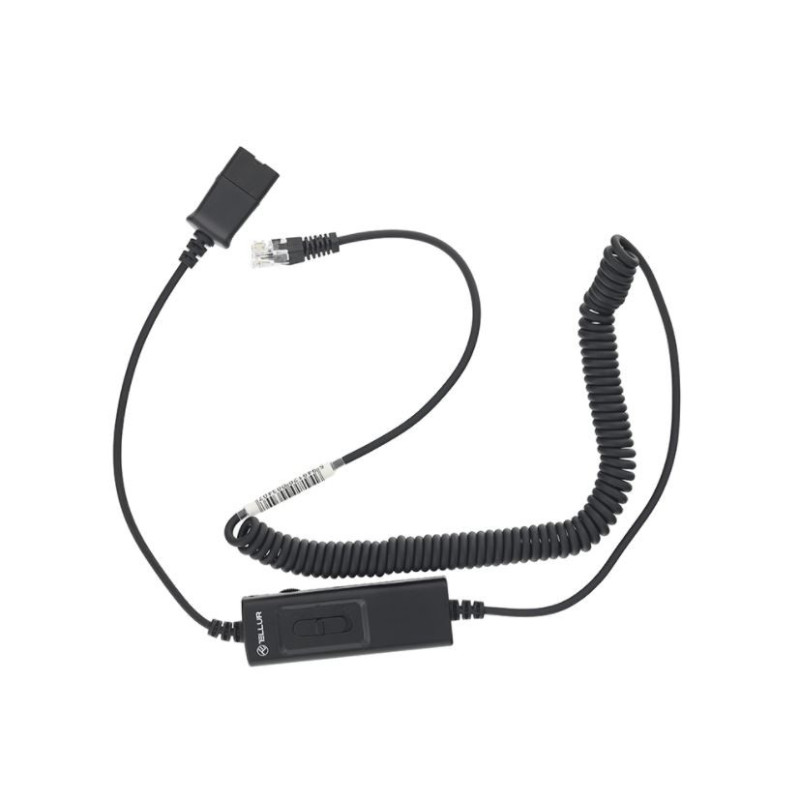 Tellur QD į RJ11 adapterio kabelis + universalus jungiklis, 2,95 m maks., juodas