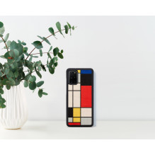 MAN&WOOD case for Galaxy S20+ mondrian wood black MAN&WOOD case for Galaxy S20+ mondrian wood black