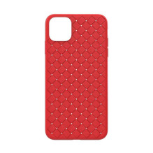 Devia Woven Pattern Design minkštas dėklas iPhone 11 Pro raudonas