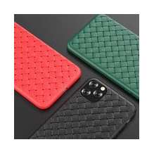 Devia Woven Pattern Design minkštas dėklas iPhone 11 Pro raudonas